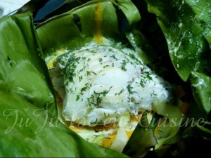 Papillote en feuilles de bananier