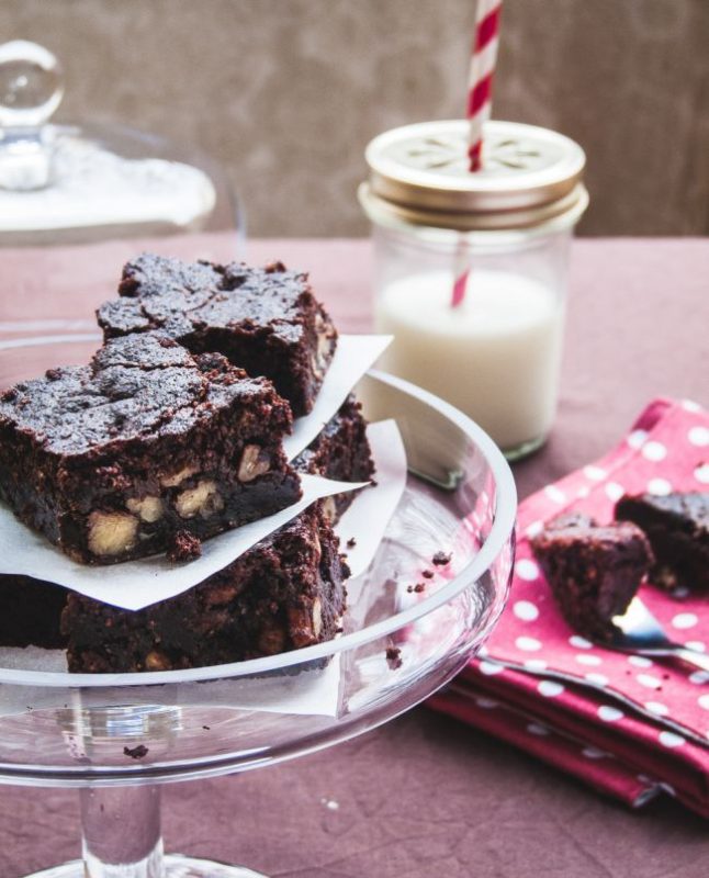 Brownie aux noix (sans lactose, sans gluten et sans oeufs - vegan) | Jujube en cuisine