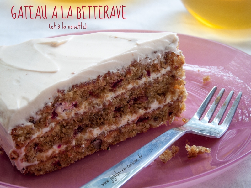 Beet cake - gâteau à la betterave (et à la noisette)