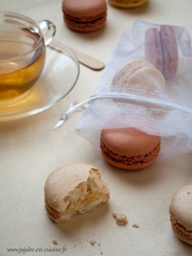 Macarons à la vanille et macarons à la framboise