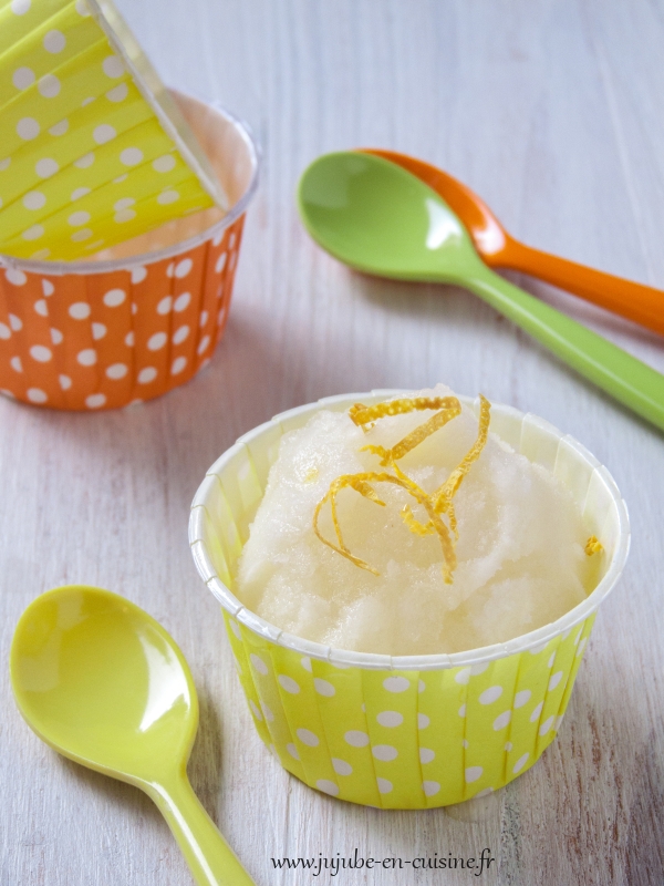 Sorbet au sirop de citron maison