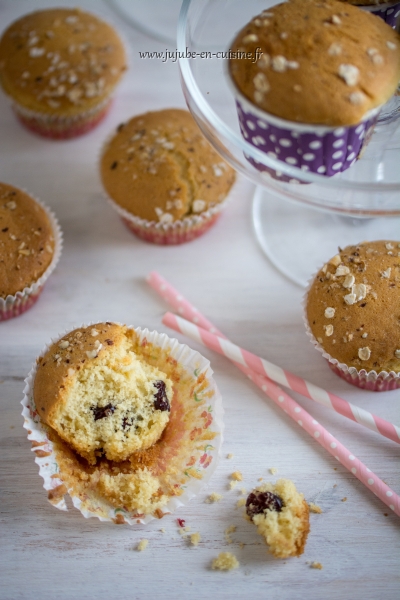 Muffins aux cranberries (airelles ou canneberges)