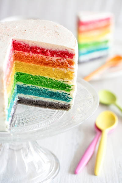 Rainbow cake licorne - Recette de gâteau