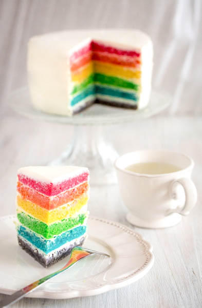 Rainbow cake (sans œuf)