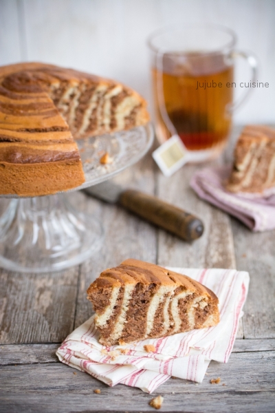 Gâteau zébré (à la pâte à tartiner)