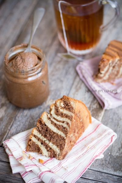 Gâteau zébré (à la pâte à tartiner)