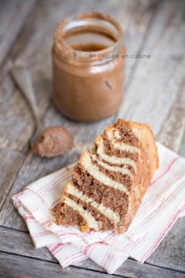 Gâteau zébré (à la pâte à tartiner)