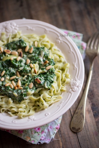 Tagliatelles tout épinard !