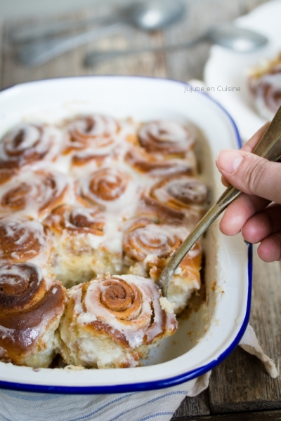 Cinnamon rolls (Brioche roulée à la cannelle)