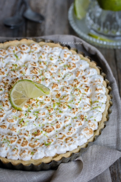 Tarte au citron vert meringuée