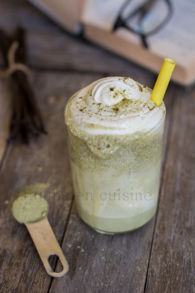 Frappuccino au thé vert matcha et chantilly maison