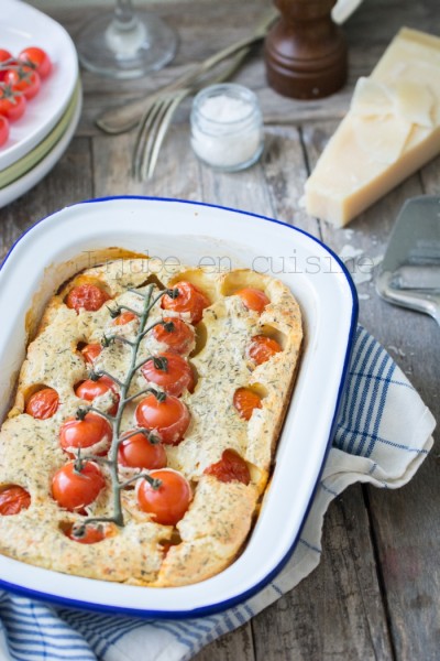 Clafoutis aux tomates cerises (et parmesan)