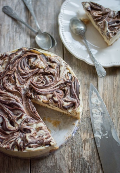 Cheesecake aux deux chocolat (chocolat blanc et chocolat noir)