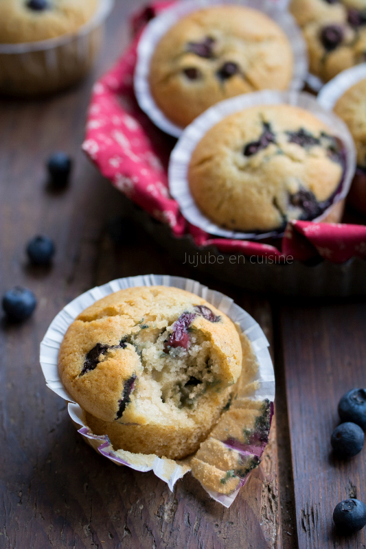 Muffins aux myrtilles | Vegan | Jujube en cuisine