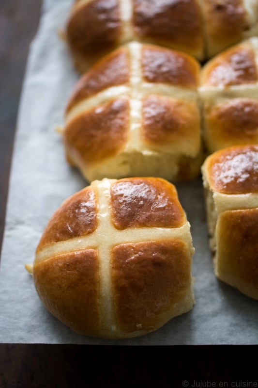 Hot cross buns (petits pains anglais de pâques)