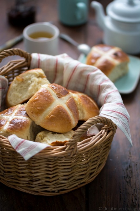 Hot cross buns (petits pains anglais de pâques)