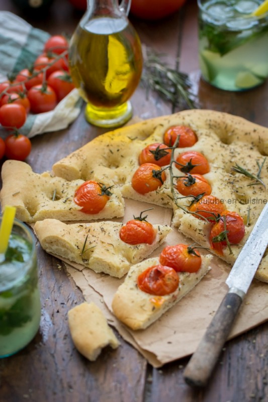 Focaccia tomates, romarin et fleur de sel | Jujube en cuisine