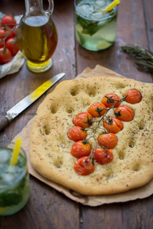 Focaccia tomates, romarin et fleur de sel | Jujube en cuisine