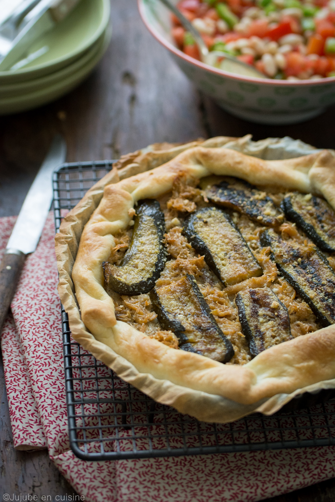 Tarte à la crème d’artichaut, rillettes de poulet et courgettes marinées | Jujube en cuisine