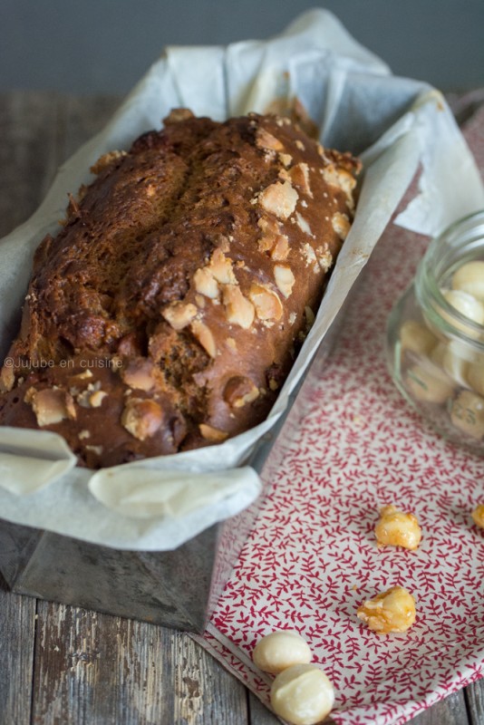 Banana Bread Aux Noix De Macadamia Caramelisees