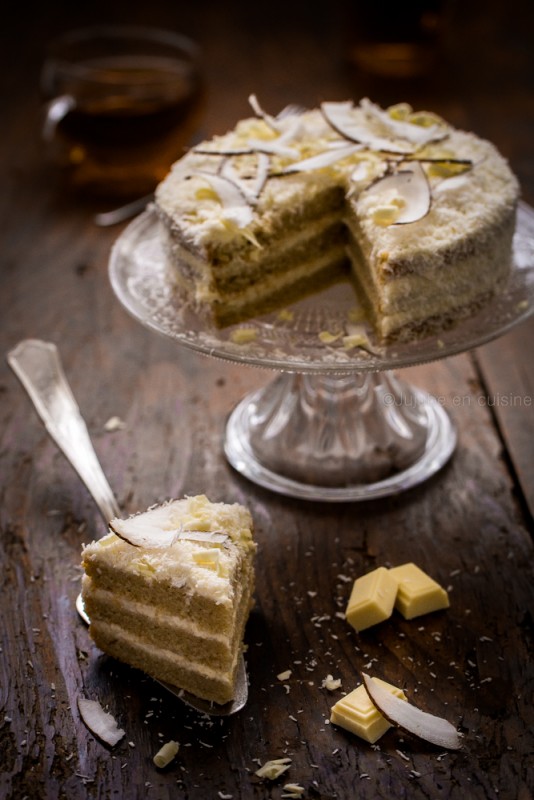 Layer Cake Noix De Coco Et Chocolat Blanc Jujube En Cuisine