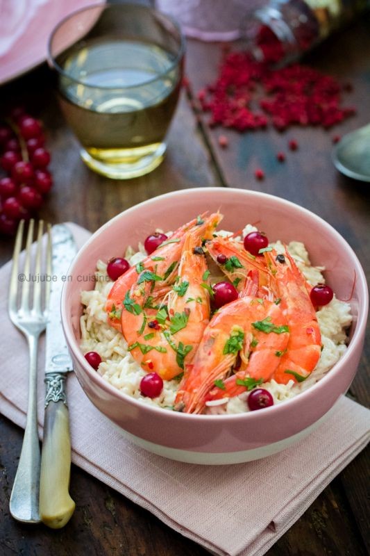 Riz coco et crevettes marinées | Jujube en cuisine