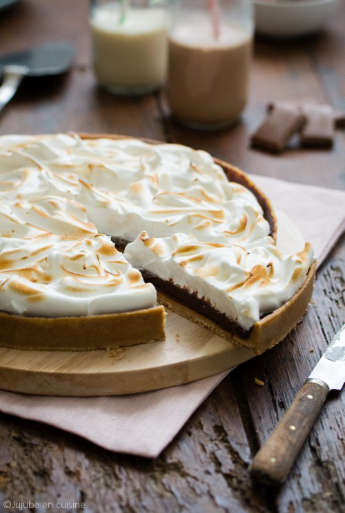 Tarte au chocolat meringuée | Jujube en cuisine