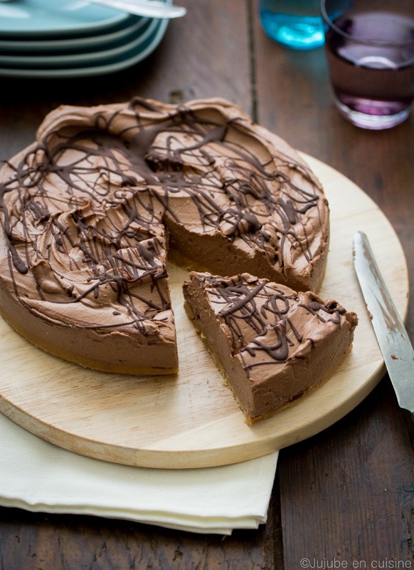 Cheesecake au chocolat noir très crémeux (sans cuisson) | Jujube en cuisine