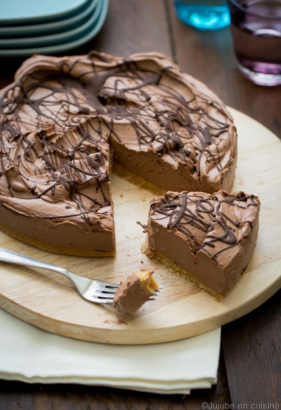 Cheesecake au chocolat noir très crémeux (sans cuisson) | Jujube en cuisine