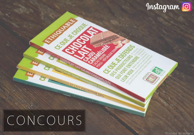 Concours Ethiquable et Jujube en cuisine sur Instagram !