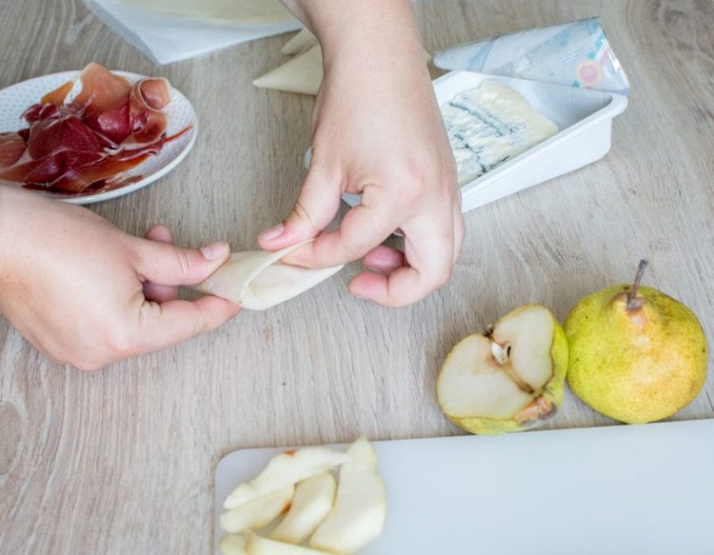 Brick gorgonzola, poire, jambon cru | Jujube en cuisine