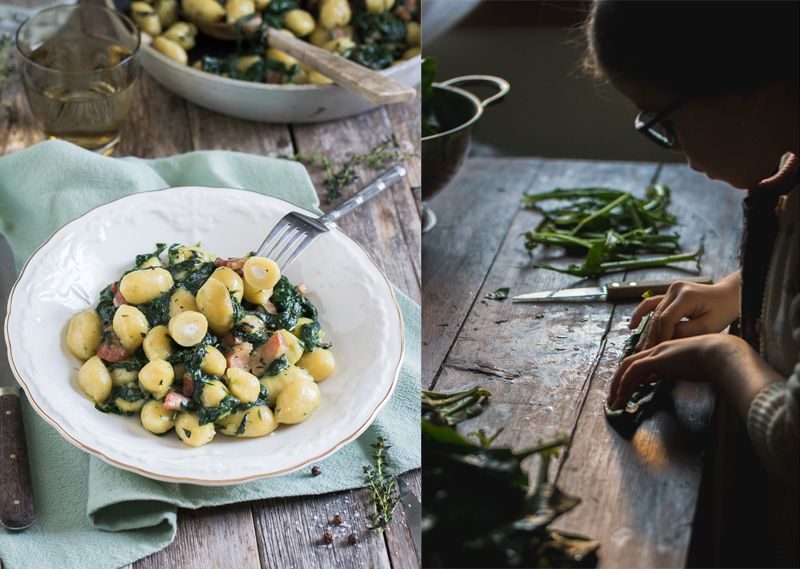 Gnocchis (sans gluten) aux fromages, épinards et petits salés | Jujube en cuisine