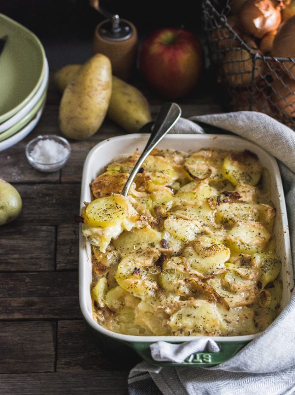 Gratin de pommes de terre, pomme et munster (comme une tartiflette) | Jujube en cuisine