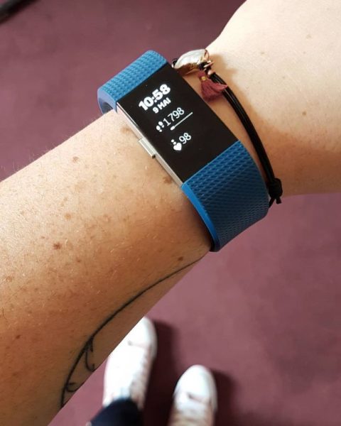 Bracelet Fitbit Charge 2 Classique – Grand, Bleu, Authentique, Neuf Sous Boîte