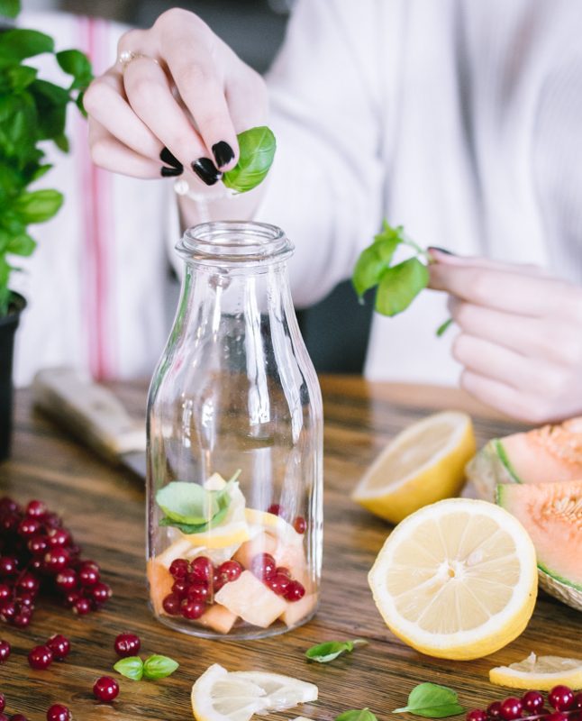 Detox water melon basilic citron groseille | Jujube en cuisine