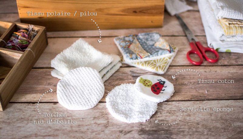 Disque démaquillant lavable au crochet