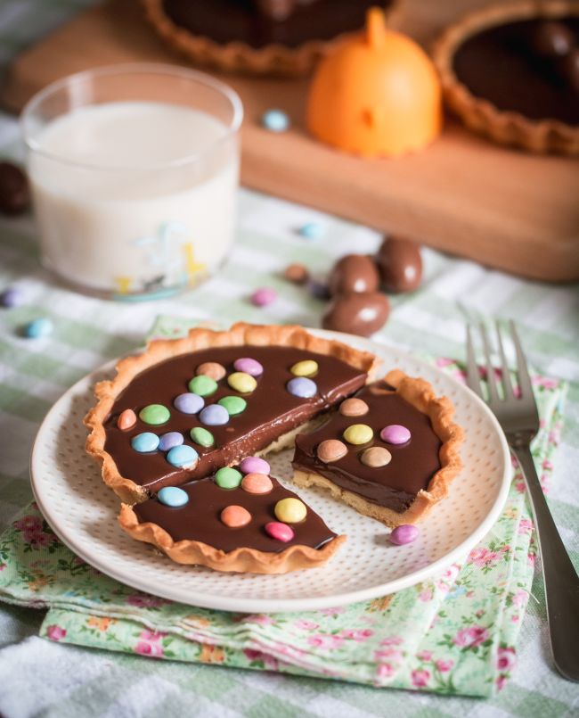 Tartelettes au chocolat et crème de noix de coco