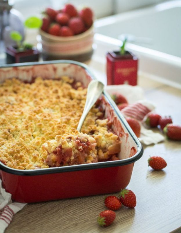 Recette crumble pomme fraise | Jujube en cuisine